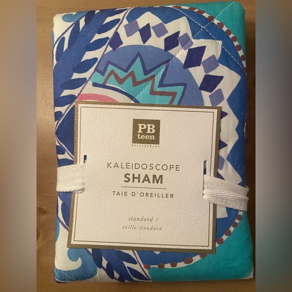NEW Pottery Barn Teen Multicolor Kaleidoscope Standard Sham, Flower, Paisley